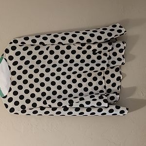 Black and Cream Medium Poka Dots Shirt